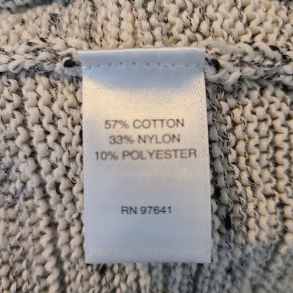 J Jill Speckled Raised Lines Scoop neck Cotton blend knit Long Sleeve sweater LP - Picture 9 of 10